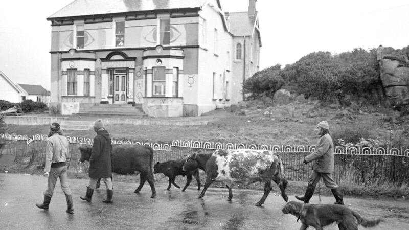 The commune group known as The Screamers in Burtonport, Co Donegal, in 1977. File photograph: Pat Langan