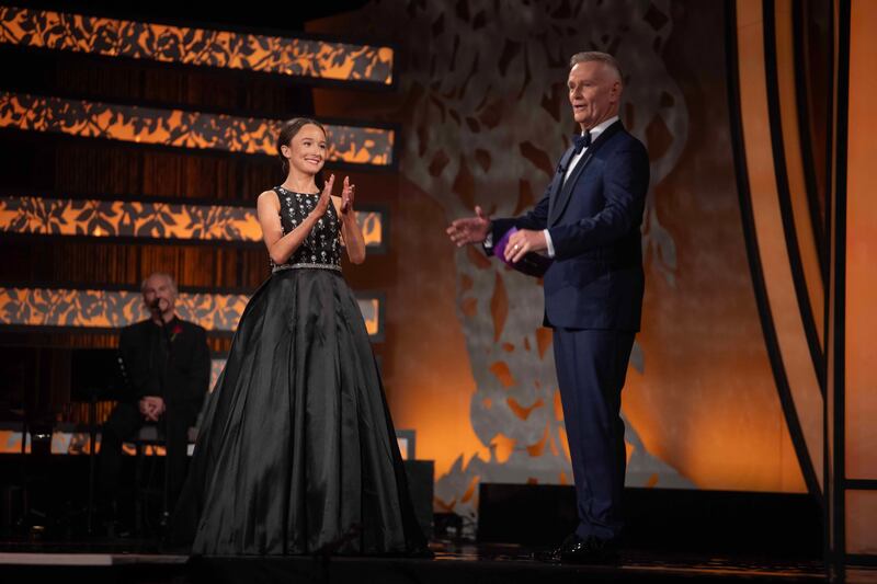 Rose of Tralee festival 2024: New York Rose Billie Cooper with host Dáithí Ó Sé. Photograph: Domnick Walsh