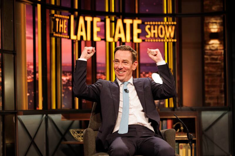 Ryan Tubridy on his final Late Late Show in May. Photograph: Andres Poveda