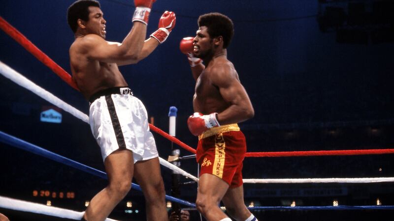Leon Spinks and  Muhammad Ali boxing at the Superdome, on September 15th, 1978. Photograph:  Disney General Entertainment Content via Getty
