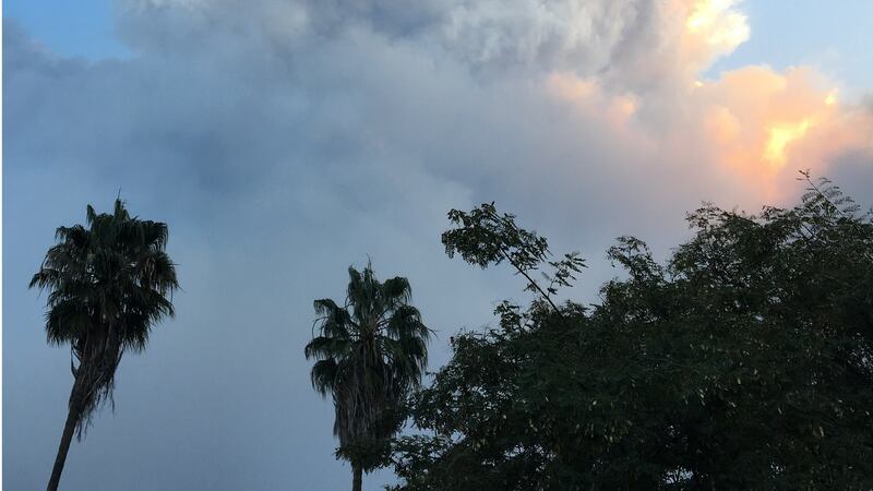 “The burning hillsides are visible from our front yard, and the neighbourhood of Shepard’s Mesa to the northeast is engulfed in a reddish-orange glow.”