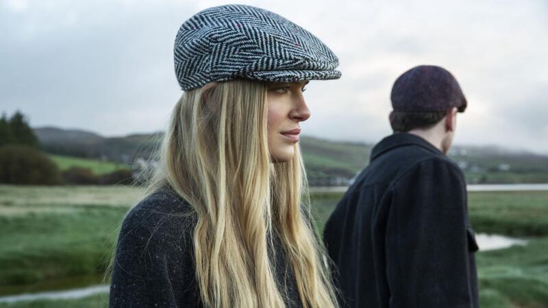 Vintage flat cap in chunky black and white Donegal tweed €90. Photograph:  Eilish McCormick