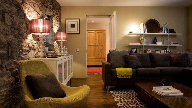 The property’s library/lounge. Photograph: Mark McCall