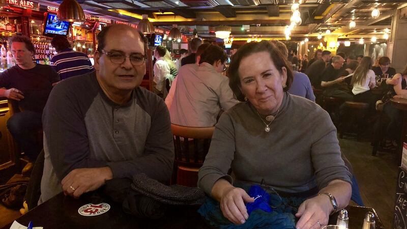 The election impact loomed large for Florida retirees Larry and Ellen Misita, who watched with fading optimism as it became clear Andrew Gillum and Bill Nelson would lose gubernatorial and senate positions to Ron DeSantis and former Florida governor Rick Scott. Photograph: Daniel Comer