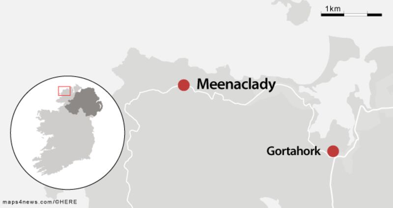 Map of where the road crash occurred. Photograph: Irish Times graphics