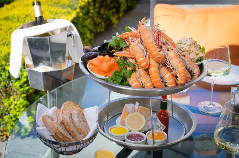 Seafood tower at The Garden Room at The Merrion