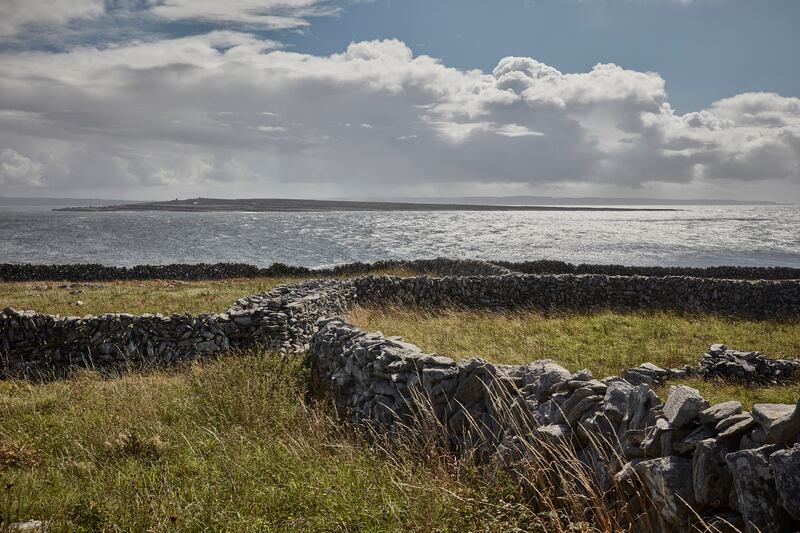 Aran Islands: a view of Inisheer from Inishmaan