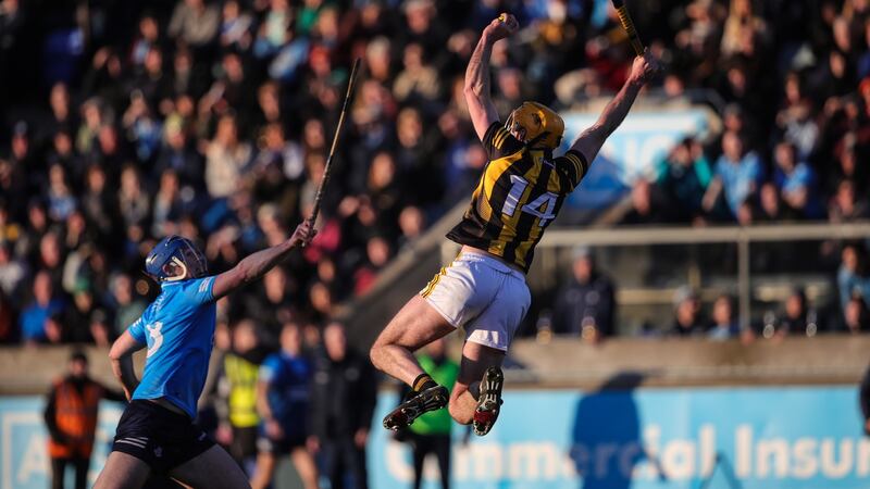 Kilkenny’s Billy Ryan makes a catch during the Allianz Hurling League Division 1B game against Dublin at Parnell Park. Photograph: Evan Treacy/Inpho