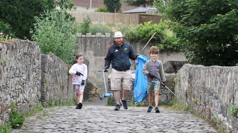 Cllr Peter O’Brien with his niece and nephew. Photograph: Ronan McGreevy