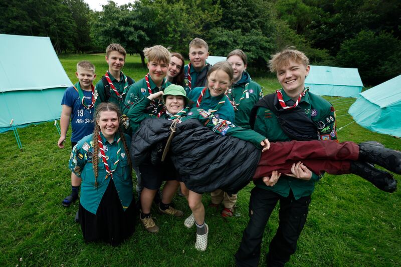 A Danish scout group at Larch Hill for a recent Scouting Ireland gathering. Photograph: Nick Bradshaw