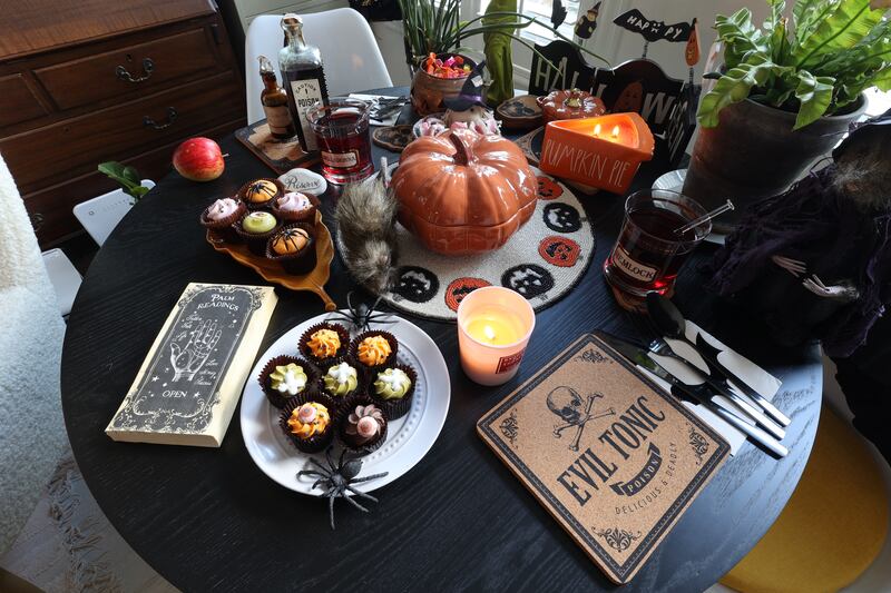 Halloween decor in Emma Edmonds's home. Photograph: Nick Bradshaw 