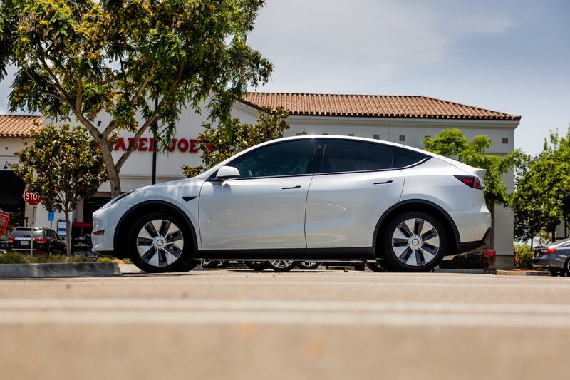 Tesla Model Y. Photograph: Roger Kisby/The New York Times