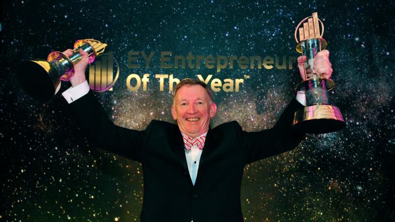 Patrick Joy from Louth-based Suretank, winner of the overall award at Citywest. Photograph: Aidan Crawley