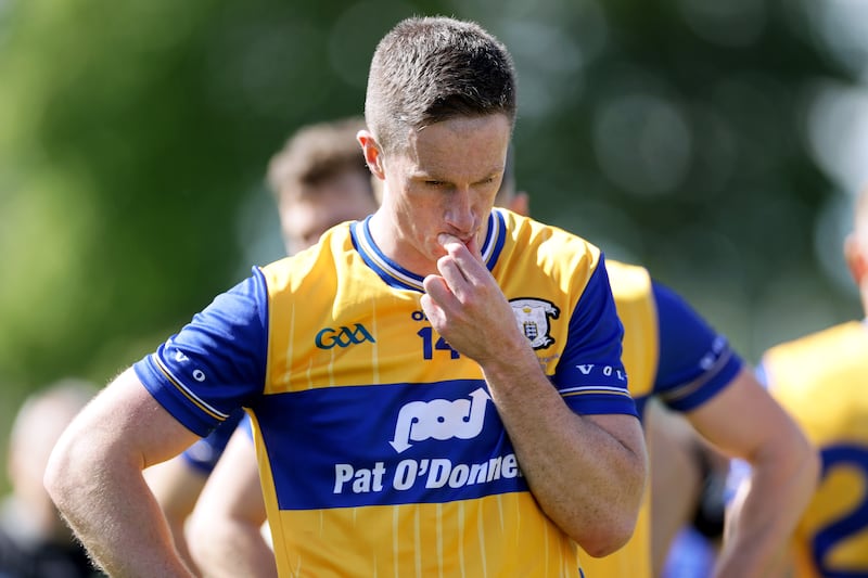 Clare's Eoin Cleary after their Munster final loss to Kerry. Photograph: Laszlo Geczo/Inpho