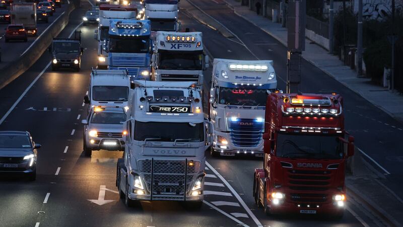Truckers are due to stage a 24-hour protest on Monday in response to rising fuel costs. Photograph: Nick Bradshaw