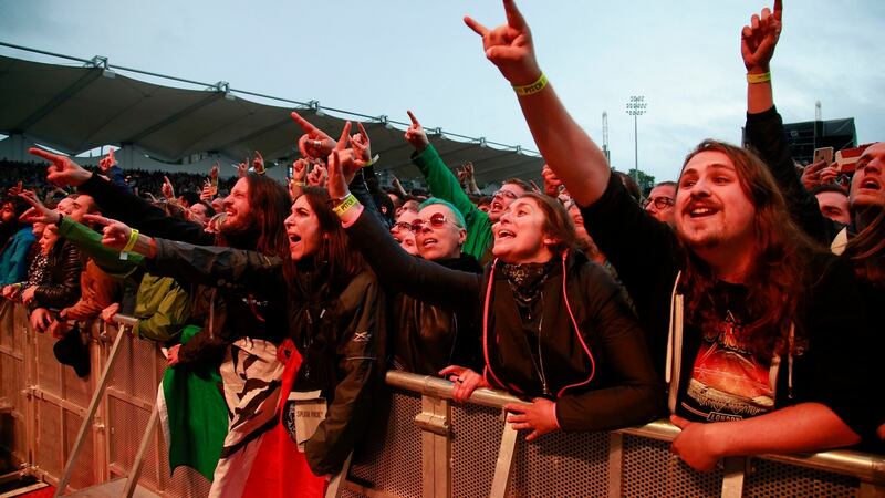 The audience enjoying the action. Photograph: Nick Bradshaw/The Irish Times