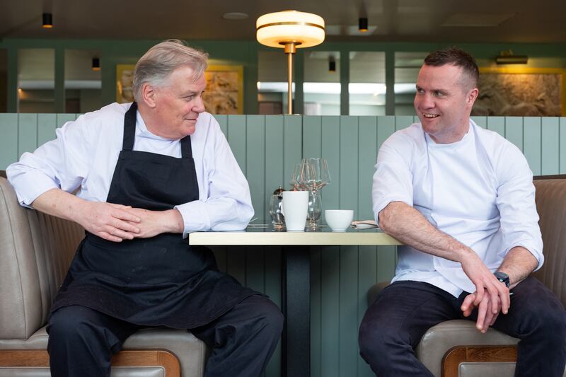 Chefs Derry Clarke and James Sheridan at The Club at Goffs in County Kildare. 