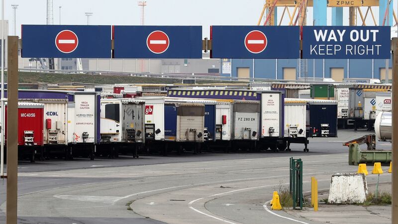 Shipping containers are seen at  the port of Zeebrugge in Belgium. The  bodies of 39 Chinese nationals were found on Wednesday in a refrigerated trailer being pulled by an Irish-owned truck driven by a  man from Northern Ireland. Photograph: PA