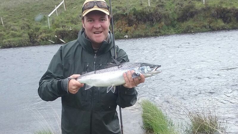 Fisheries manager Colin Folan with a 4.5lb grilse from the Corloo beat on Lough Inagh
