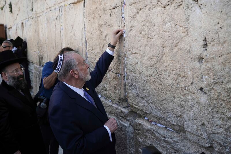 US ambassador to Israel Mike Huckabee. Photograph: Leo Correa/AP