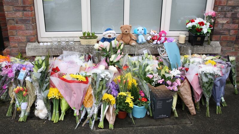 The house at Parsons Court in Newcastle village where Conor, Darragh and Carla McGinley were found dead on January 24th, 2020. File photograph: Stephen Collins/Collins Photos
