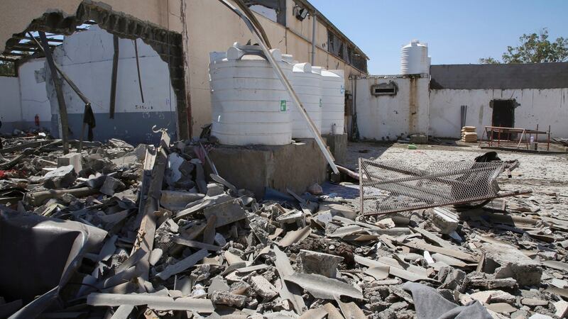 Debris after an air strike at a detention centre in Tajoura, east of Tripoli in Libya, on July 2rd, 2019. Photograph: Hazem Ahmed