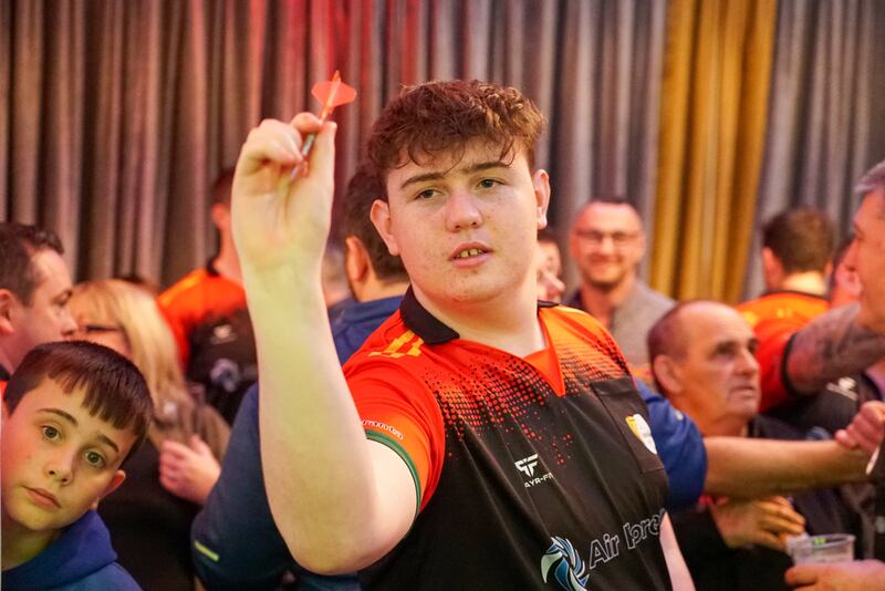 Adam Dee, who is known by his stage name Dee One and Only, after his walk-on music The One and Only by pop singer Chesney Hawke, competing in the Leinster finals for Carlow in Enniscorthy. Photograph: Enda O'Dowd