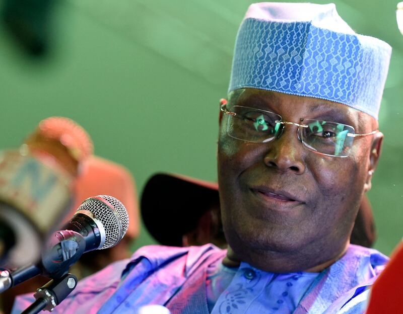 Atiku Abubakar: "I’ve gotten a commitment from the president personally... he will leave, he will make sure he conducts free, fair and credible polls". Photograph: Pius Utomi Ekpei/AFP via Getty Images