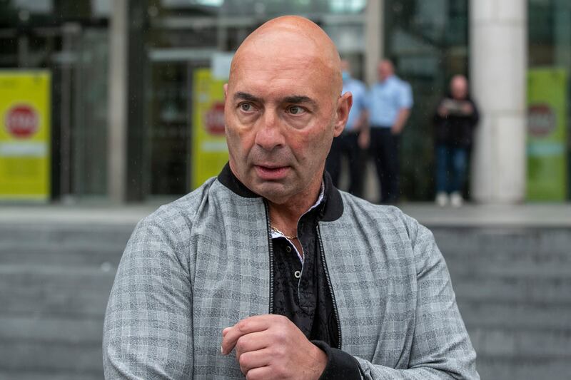 Pete Taylor leaving court after giving evidence during the trial. Photograph: Collins Courts