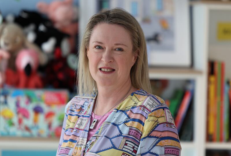 Children’s author and Discover Irish Kids Books campaigner Sarah Webb, who is the events manager at Halfway Up the Stairs. Photograph: Nick Bradshaw