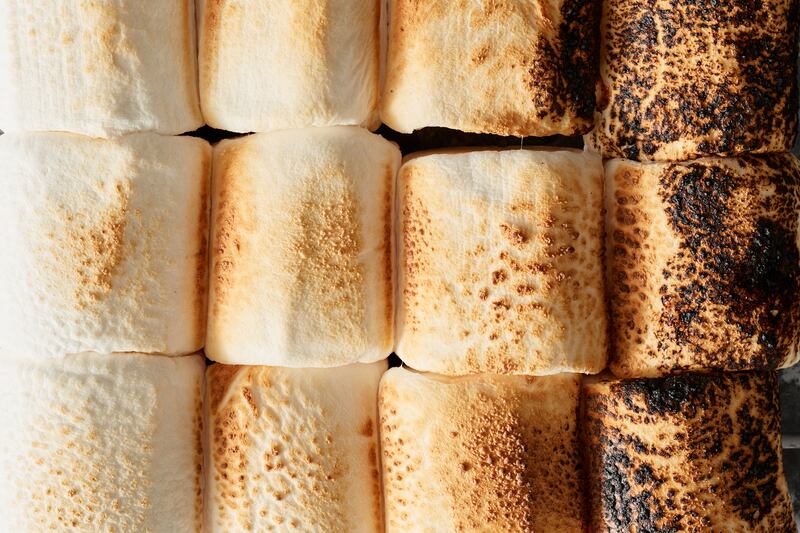 Whether marshmallows are lightly toasted or deeply charred is a matter of personal preference. Photograph: .Johnny Miller/The New York Times.