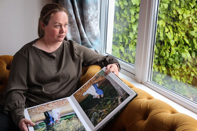 Laura Wickham, at home in Balgriffin, where she lives with her husband, Yasser Eljuboori, and their three children. Photograph: Dara Mac Dónaill 