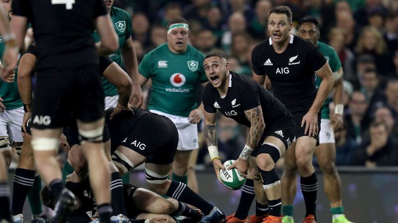 TJ Perenara was part of the New Zealand squad beaten in Dublin in 2018. Photograph: Bryan Keane/Inpho