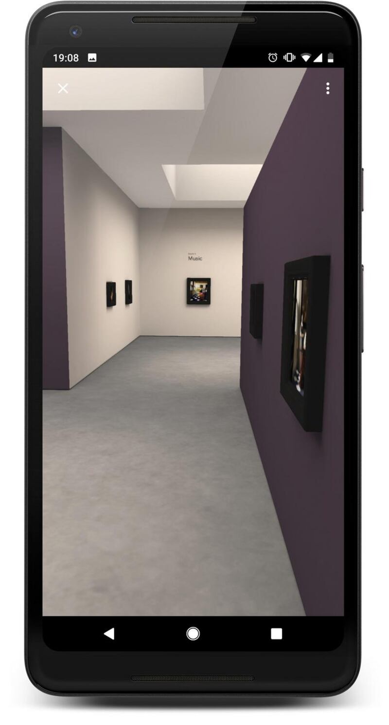 The augmented-reality gallery of Vermeer’s works. Photograph: Mauritshuis /Google Arts & Culture/New York Times