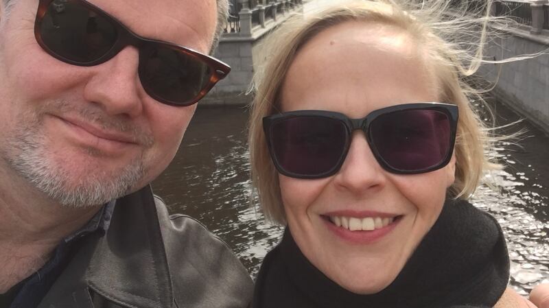 Brendan Humphreys and his partner  Jenny Kurjenniemi in St Petersburg