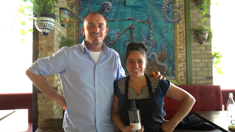 Damien Grey and chef Diana Dávila in Mi Tocaya. Photograph: Another Avenue