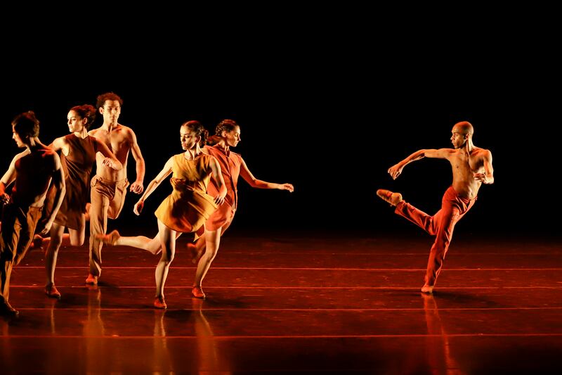 Agora, by the Brazilian choreographer Cassi Abranches, features lively and uplifting movements punctuated with breathtaking glides and patterns. Photograph: Christie Seaver
