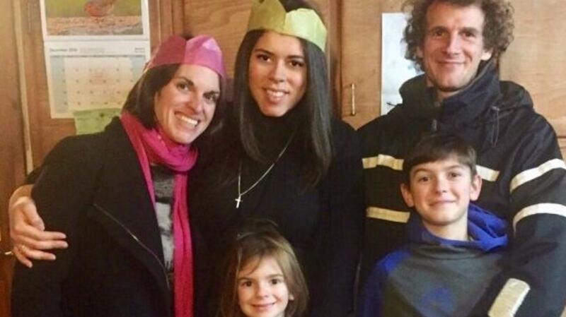 Paloma Aparezida Silva-Carvahlo (centre) with Karin Muller-Wieland and her husband and their children. Photograph: Karin Mueller Wieland