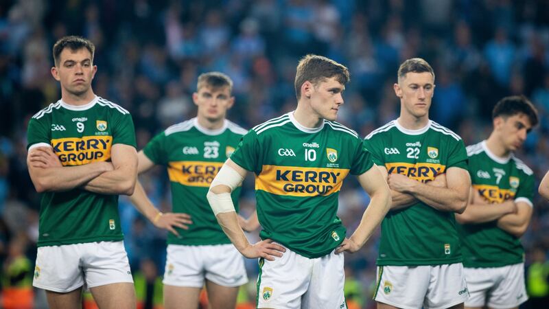 A dejected Kerry at the end of the game. Photograph: Tom Honan