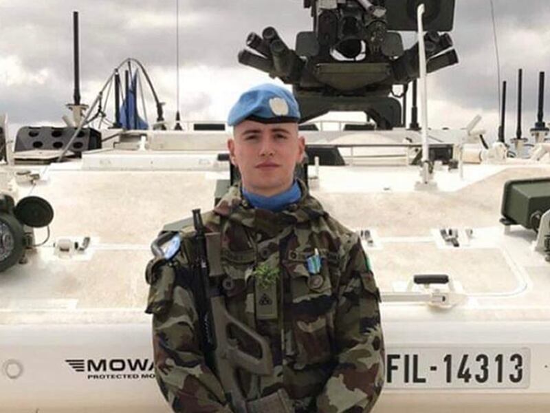The late Private Sean Rooney, the Irish peacekeeping soldier killed in Lebanon. 
