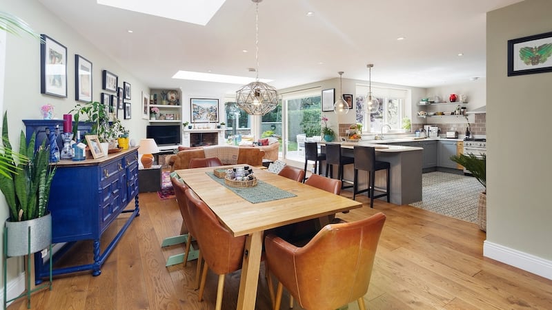 The open-plan living kitchen area