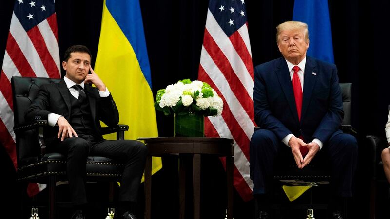 Donald Trump and Volodymyr Zelenskiy in 2019. Photograph: Doug Mills/New York Times