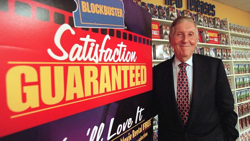 Sumner Redstone pictured in a Blockbuster store in Manhattan in 1998. Photograph: Marilynn K. Yee/New York Times Photo