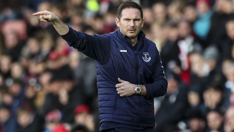 Frank Lampard’s Everton are in the middle of a relegation battle. Photograph: Robin Jones/Getty Images