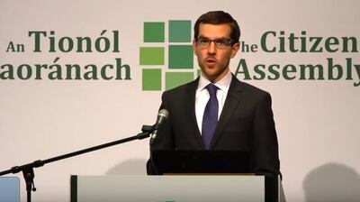 Dr David Kenny: ‘A free vote adds another element of unpredictability to the legislative process.’ Photograph: Citizens’ Assembly