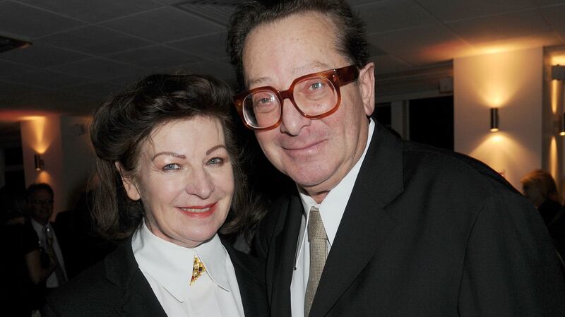 Josephine Hart with her husband Maurice Saatchi.