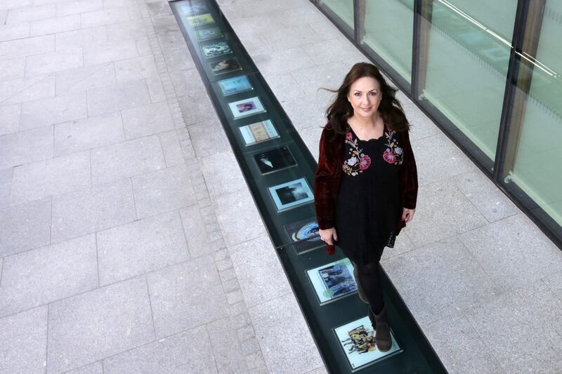 The albums are encased in perspex glass and will be lit up at night. Photograph: Laura Hutton/The Irish Times