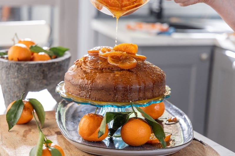 Because it is high in almond and yogurt content and made with olive and Irish rapeseed oils the cake will keep all week and can become a tasty breakfast slice on the go