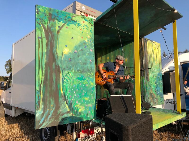Fin Furey performs at Festival in a Van. Photograph: Michael O’Rourke
