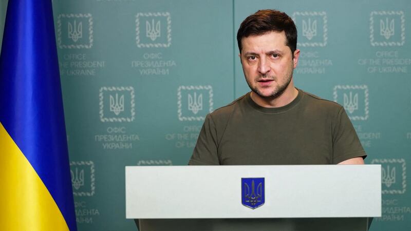 Ukrainian president Volodymyr Zelenskiy: ‘We are fighting to be equal members of Europe.’ Photograph: Ukraine Presidency/AFP via Getty